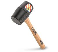 Estwing DH-18 18oz Deadhead Bounce Resistant Black Rubber Mallet with Hickory Handle and Soft Face