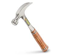 Estwing E12S 12oz Straight Claw Hammer, Smooth Face, Leather Handle | Made in USA, Rip Claw Versatility, Built For The Pro, Forged In One Piece, Genuine Leather Grip, Heritage Proven