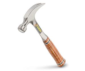 Estwing E12S 12oz Straight Claw Hammer, Smooth Face, Leather Handle | Made in USA, Rip Claw Versatility, Built For The Pro, Forged In One Piece, Genuine Leather Grip, Heritage Proven