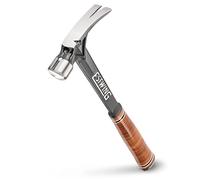 Estwing E15S 15oz Ultra Framing Hammer, Smooth Face, Leather Grip | Made in USA, Magnetic Nail Starter, Rip Claw Versatility, Forged In One Piece, Genuine Leather Grip