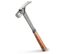 Estwing E15SM 15oz Ultra Framing Hammer, Milled Face, Leather Grip | Made in USA, Magnetic Nail Starter, Rip Claw Versatility, Forged In One Piece, Genuine Leather Grip