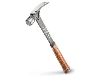 Estwing E15SM 15oz Ultra Framing Hammer, Milled Face, Leather Grip | Made in USA, Magnetic Nail Starter, Rip Claw Versatility, Forged In One Piece, Genuine Leather Grip