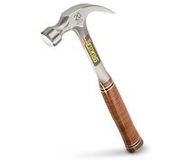 Estwing E20C Curved Claw Hammer - Leather Grip,Blue Finish,560g (20oz) | Made in USA, Curved Claw Leverage, Built For The Pro, Forged In One Piece, Genuine Leather Grip
