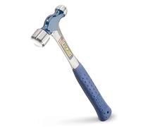 Estwing E3-16BP Ballpeen Hammer with Nylon Vinyl Shock Reduction Grip, Blue, Silver, 16oz