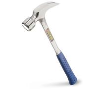 Estwing E3/30S 30oz Straight Claw Framing Hammer, Smooth Face, Shock Reduction Grip, Silver
