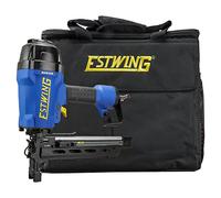 Estwing EFS9 Pneumatic 9-Gauge 2" Fencing Stapler with Adjustable Metal Belt Hook, 1/4" NPT Industrial Swivel Fitting, and Bag