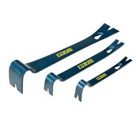 ESTWING 3-Piece Pry Bar Set - 5.5", 7.5" & 10" Nail Pullers with Wide, Thin Blades & Forged Steel Construction - PB3PC, Blue