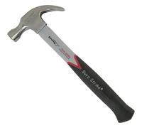 Estwing MRF20C Sure Strikee 20 Oz Curve Claw Hammer Jacketed Fiberglass Handle, 20-Ounce, Silver