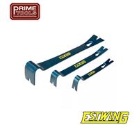 ESTWING 3-Piece Pry Bar Set - 5.5", 7.5" & 10" Nail Pullers with Wide, Thin Blades & Forged Steel Construction - PB3PC, Blue