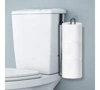 EstZMB Toilet Paper Holder, Stainless Steel, Over The Tank, 3 Roll, Black, 1pc
