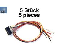 ESU 51951 cable set with 6-pin socket NEM 651, 300 mm (5 pieces) - NEW+OP