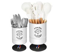 ESUDNT RV Kitchen Utensil Holder, 2 Pack, Beige, Metal & Stainless Steel, Organizer, Camper Essentials