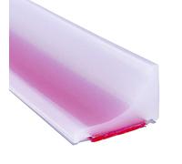 Esufeir 118"/3M Clear Wet Room Floor Barrier,Silicone Shower Door Threshold Water Dam,Worktop Edging Water Retaining Seal Strip,Self-Adhesive Water Stopper for Kitchen Sink,Bathroom Floor,Shower Tray