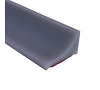 Esufeir 118"/3M Grey Wet Room Floor Barrier，Silicone Shower Door Threshold Water Dam,Worktop Edging Water Retaining Seal Strip,Self-Adhesive Water Stopper for Kitchen Sink,Bathroom Floor,Shower Tray