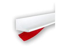 Esufeir 118"/3M White Wet Room Floor Barrier,Silicone Shower Door Threshold Water Dam,Worktop Edging Water Retaining Seal Strip,Self-Adhesive Water Stopper for Kitchen Sink,Bathroom Floor,Shower Tray