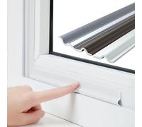 Esufeir 118inch/3m White T Shape Draft Excluder for Sash Windows and Doors,Weather Stripping Draught Sound Proofing Seal Strip,Self Adhesive PU Foam Insulation Tape Cold Stopper Noise Wind Gap Blocker