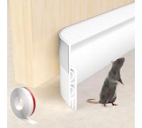 ESUFEIR 39"/1M Draft Excluder for Doors,Self Adhesive Draught Excluder for Bottom of Door,Silicone Draft Stopper Seal Strip for Soundproofing and Insulatuion,White 39" L x2" W