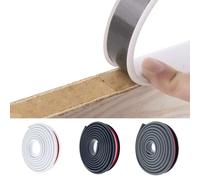 Esufeir 5m*18mm White U Shape Furniture Edge Banding,TPE Rubber | Self Adhesive,Flexible Veneer Wood Edging Tape Protector Trim for Cabinet,Cupboard,Shelf,Table,Chair,MDF,Plinth Sealing Strip