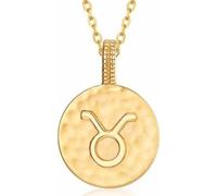 EsUkar Silver Necklace,Zodiac Signs S925 Silver Necklace Ladies Roman Symbols Necklace Golden Round Pendant Choker Constellation Symbol Pendant Necklace Jewelry For Girls Birthday Present