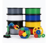 eSUN 250g PLA Basic Speedy Filament Bundle, 8 Packs of 250g Spools, 2KG | Speedy PLA Filament for 3D Printers, Black+Cold White+Grey+Silver+RGB Red+Yellow+Blue+Green