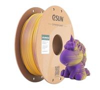 eSUN Matte Dual Color PLA Filament 1KG, Shine-Free & Frosted, Purple Yellow | Matte PLA Filament 1.75mm, Shine-Free Color, Frosted Texture, 1KG Spool (2.2 LBS) 3D Printing Filament for 3D Printers