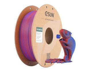 eSUN Matte Dual Colour Filament, Matte PLA Filament 1.75mm, Shine-Free Color, Frosted Texture, 1KG Spool (2.2 LBS) 3D Printing Filament for 3D Printers,Red Blue