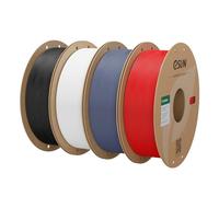 eSUN Matte PLA Filament 4KG, DeepBlack+MilkyWhite+DeepGrey+FireEngineRed