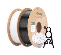 eSUN PET Filament 1.75mm, High Toughness, 1KG (2.2 LBS) per Spool, 2 Reels Printing Materials for 3D Printers,Black+White