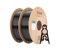 eSUN PET Filament 1.75mm, High Toughness, 1KG (2.2 LBS) per Spool, 2 Reels Printing Materials for 3D Printers,Black+Black