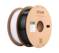 eSUN PETG Filament 1.75mm, 3D Printer Filament PETG, Dimensional Accuracy +/- 0.05mm, 1KG per Spool, 2 Spools 3D Printing Filament for 3D Printers, Solid Black and Solid White