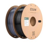 eSUN PETG Filament 1.75mm, 3D Printer Filament PETG, Dimensional Accuracy +/- 0.05mm, 1KG per Spool, 2 Spools 3D Printing Filament for 3D Printers, Solid Black and Solid Grey