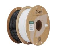 eSUN PETG Filament 1.75mm, High Toughness, 1KG (2.2 LBS) per Spool, 2 Reels Printing Materials for 3D Printers,Black+White