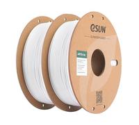 eSUN PETG Filament 1.75mm, High Toughness, 1KG (2.2 LBS) per Spool, 2 Reels Printing Materials for 3D Printers,White+White