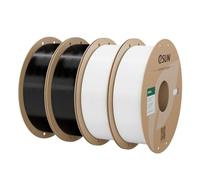 eSUN PETG+ Filament 4KG, High Toughness and Heat Resistance, Black + White | Upgraded PETG Filament bundle, 1.75mm 3D Printer Filament for 3D Printers,1KG per Spool, Dimensional Accuracy +/- 0.05mm