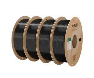 eSUN PL Filament 1.75mm, Enhanced Toughness 3D Printer Filament PLA Plus, Dimensional Accuracy +/- 0.03mm, 1KG per Spool, 4 Spools 3D Printing Filament, Black