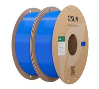 eSUN PL 3D Printing Filament 2KG, Enhanced Toughness, Blue and Blue | Dimensional Accuracy +/- 0.03mm, 1.75mm 3D Printer Filament Bundle for 3D Printers, 1KG per Spool