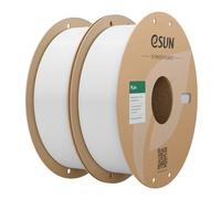 eSUN PL 3D Printing Filament 2KG, Enhanced Toughness, White and White | Dimensional Accuracy +/- 0.03mm, 1.75mm 3D Printer Filament Bundle for 3D Printers, 1KG per Spool