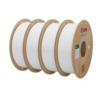 eSUN PL 3D Printing Filament 4KG, Enhanced Toughness, Cold White | Dimensional Accuracy +/- 0.03mm, 1.75mm 3D Printer Filament Bundle for 3D Printers, 1KG per Spool