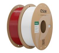 eSUN PLA Basic Filament 1.75mm, 1KG*2 Fire Engine Red+Cold White