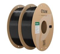 eSUN PLA Basic Filament 2KG Bundle, Speedy PLA Filament, Black and Black | 1.75mm 3D Printing Filament Dimensional Accuracy +/- 0.05mm, 1KG per Spool, 2 Spools for 3D Printers
