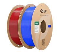 eSUN PLA Basic Filament 2KG Bundle, Speedy PLA, Fire Engine Red+Blue