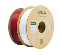 eSUN PLA Basic Filament 2KG Bundle, Speedy PLA, Fire Engine Red+Cold White