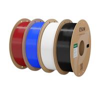 eSUN PLA Basic Filament 4KG Bundle, Fire Engine Red+Blue+Cold White+Black