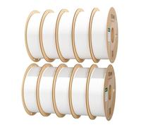 eSUN PLA Filament 1.75mm, 10KG PLA Basic 3D Printing Filament Dimensional Accuracy +/- 0.05mm, 1KG per Spool, 10 Spools for 3D Printers,Cold White