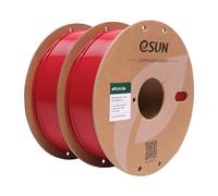 eSUN PLA Filament 1.75mm, 3D Printer Filament PLA Dimensional Accuracy +/- 0.03mm, 1KG per Spool, 2 Spools 3D Printing Filament,Fire Engine Red and Fire Engine Red