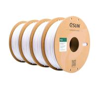 eSUN PLA+ Filament 1.75mm, Enhanced Toughness 3D Printer Filament PLA Plus, Dimensional Accuracy +/- 0.03mm, 1KG per Spool, 4 Spools 3D Printing Filament, Cold White