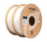 eSUN PLA+ Filament 1.75mm, Enhanced Toughness 3D Printer Filament PLA Plus, Dimensional Accuracy +/- 0.03mm, 1KG per Spool, 2 Spools 3D Printing Filament, White and White