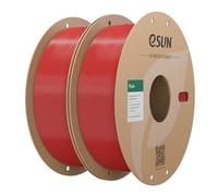 eSUN PL Filament 1.75mm, Enhanced Toughness 3D Printer Filament PLA Plus, Dimensional Accuracy +/- 0.03mm, 1KG per Spool, 2 Spools 3D Printing Filament, Fire Engine Red and Fire Engine Red