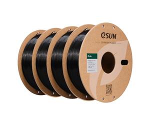eSUN PLA+ Filament 1.75mm, Enhanced Toughness 3D Printer Filament PLA Plus, Dimensional Accuracy +/- 0.03mm, 1KG per Spool, 4 Spools 3D Printing Filament, Black