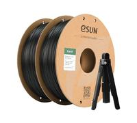 eSUN PLA Filament 1.75mm, ePLA-CF Carbon Fiber Filled PLA Filament Dimensional Accuracy +/- 0.05mm, 1KG per Spool, 2 Spools for 3D Printers,Black+Black